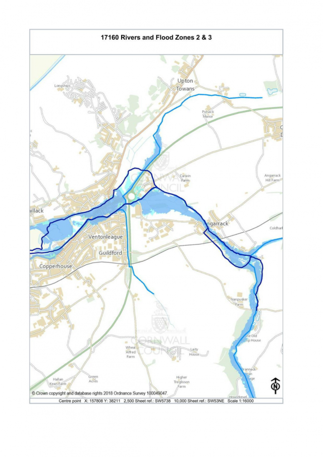 PA18_03948 17160 Rivers and Flood Zones 2 and 3 PA18_03948 17160 Rivers and Flood Zones 2 and 3